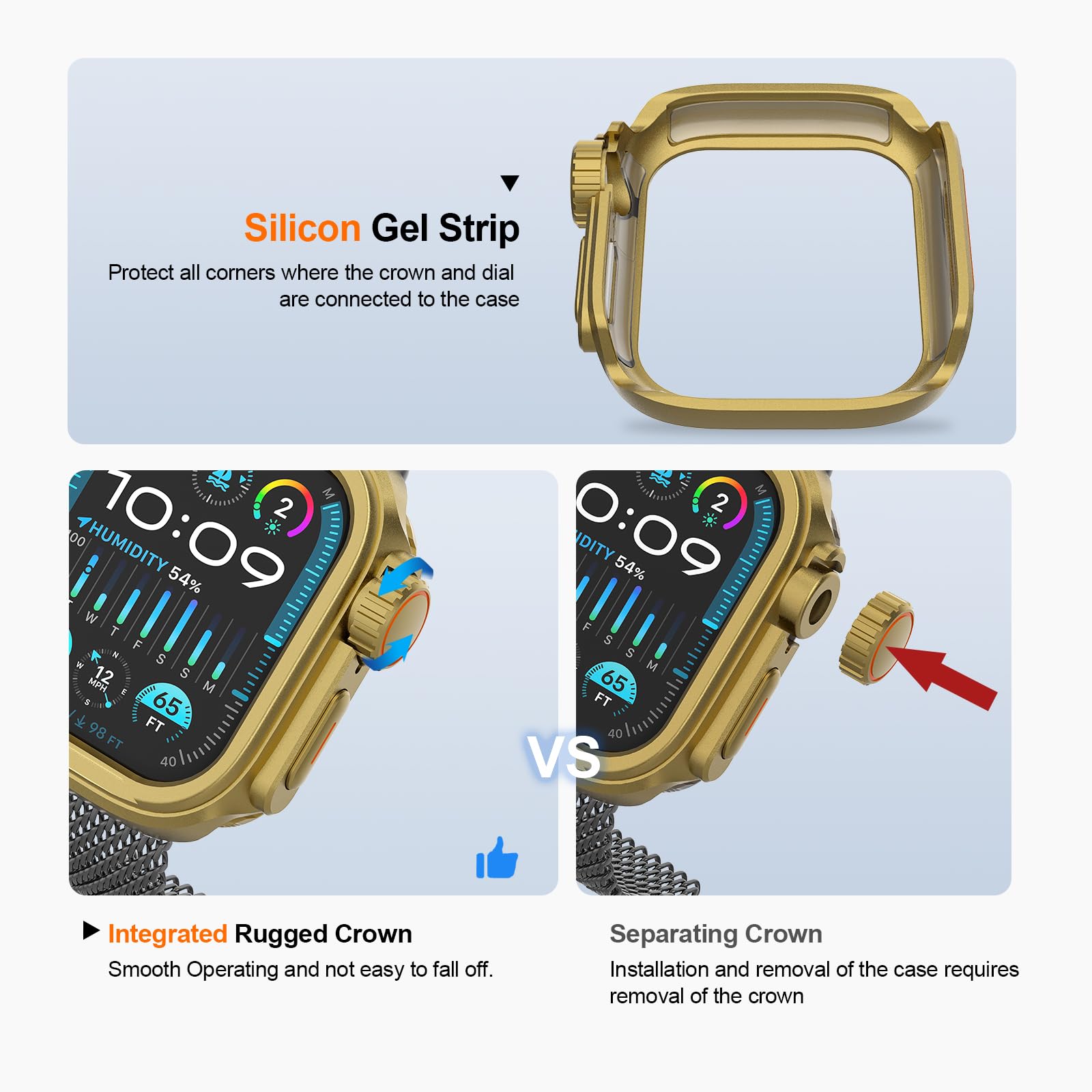 Amazon.co.jp: SDOCEBF Apple Watch 42mm用メタルケース
